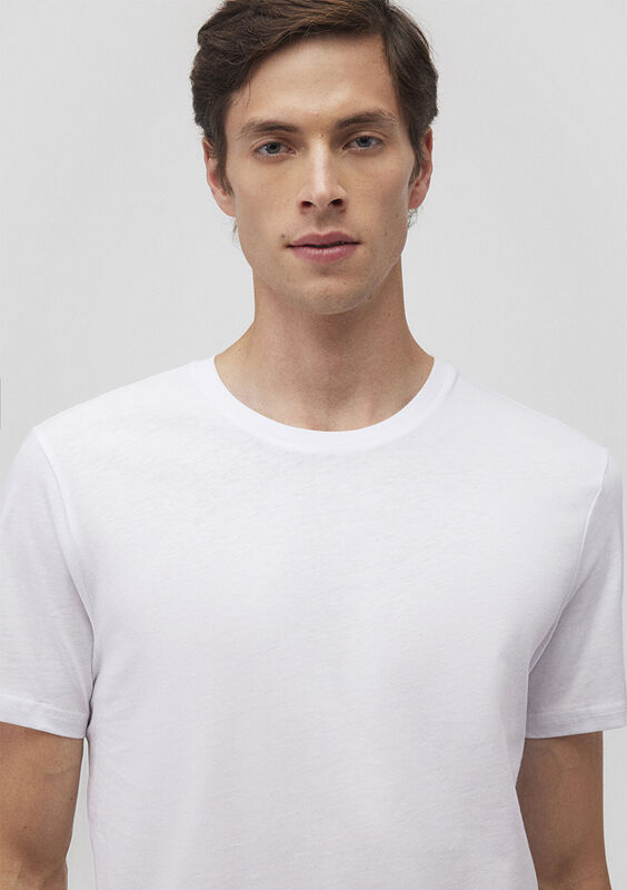 TİŞÖRT Siyah Erkek Beyaz T-Shirt - M065574