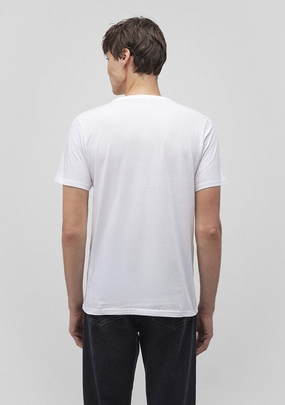TİŞÖRT Siyah Erkek Beyaz T-Shirt - M065574