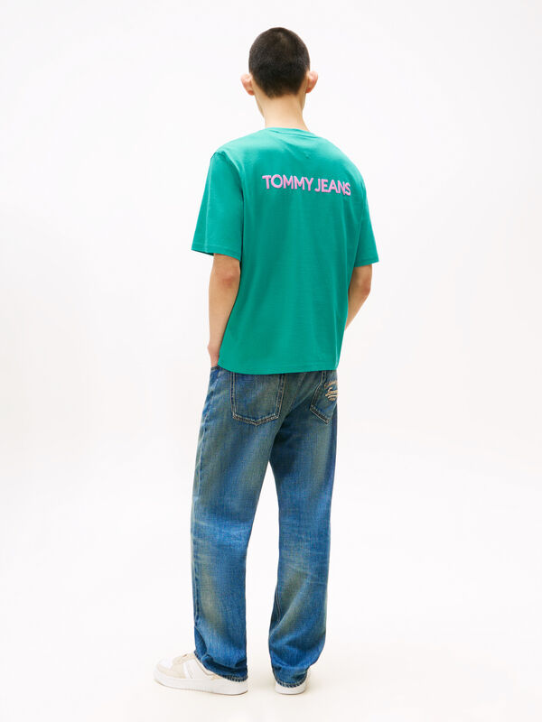 TJM 90S POP COL NW CLSC T EXT Erkek Mavi T-Shirt - DM0DM21785