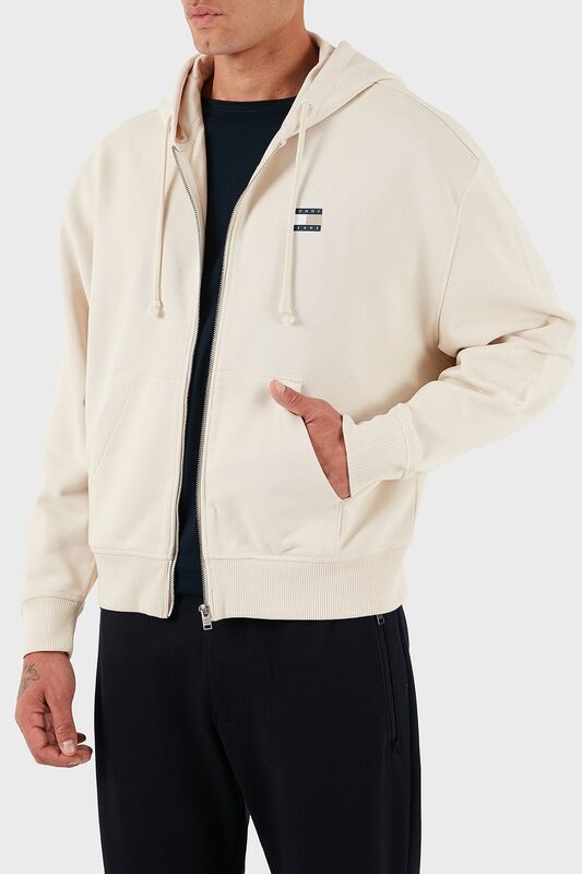 TJM CRP NEW CLASSICS ZIP THR Erkek Bej Sweatshirt - DM0DM21626