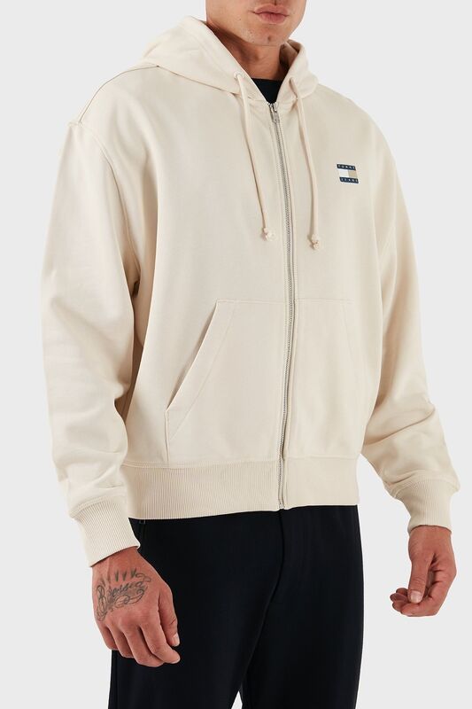 TJM CRP NEW CLASSICS ZIP THR Erkek Bej Sweatshirt - DM0DM21626