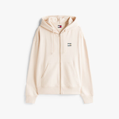 TJM CRP NEW CLASSICS ZIP THR Erkek Bej Sweatshirt - DM0DM21626