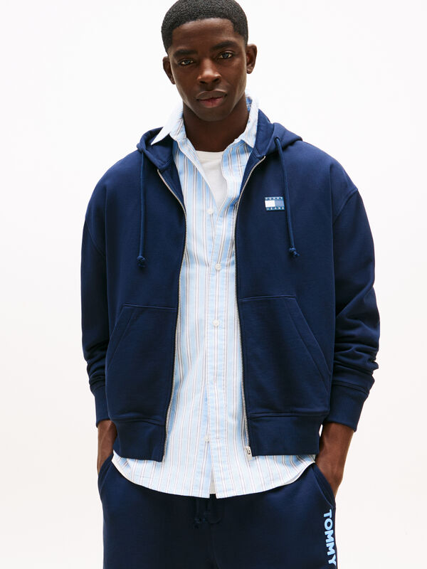 TJM CRP NEW CLASSICS ZIP THR Erkek Mavi Sweatshirt - DM0DM21626