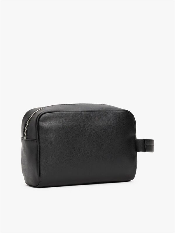 TJM HERITAGE LEATHER WASHBAG Erkek Siyah Çanta - AM0AM12963