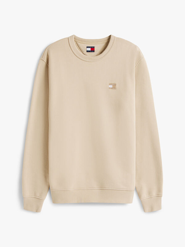 Tommy Hilfiger - TJM REG BADGE CREW EXT Erkek Yeşil Sweatshirt - DM0DM20660