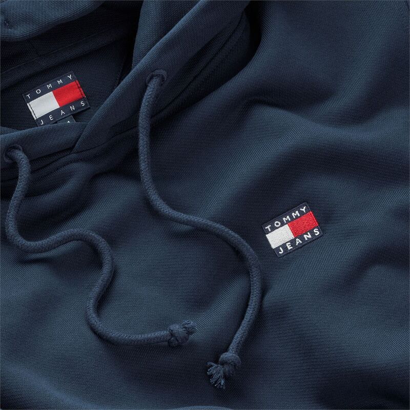 TJM REG BADGE HOODIE EXT Erkek Mavi Kazak - DM0DM20258