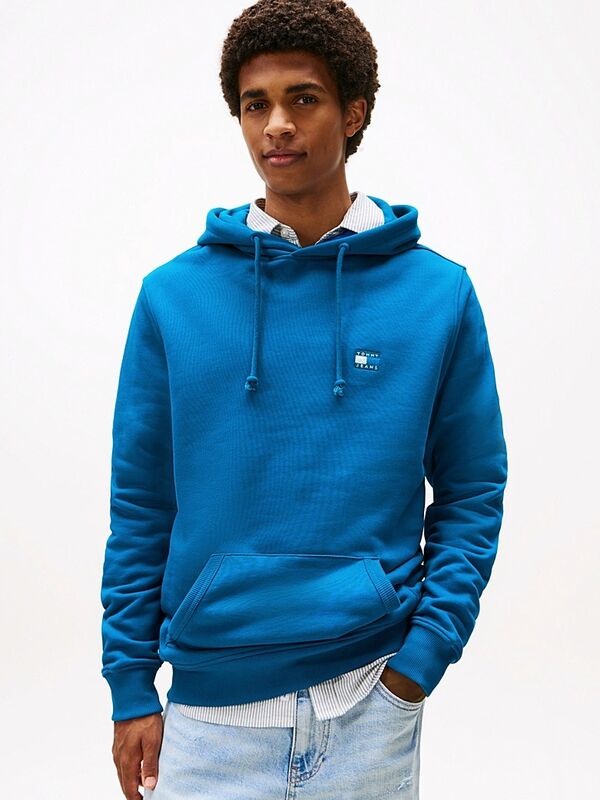 Tommy Hilfiger - TJM REG BADGE HOODIE EXT Erkek Mavi Kazak - DM0DM20258