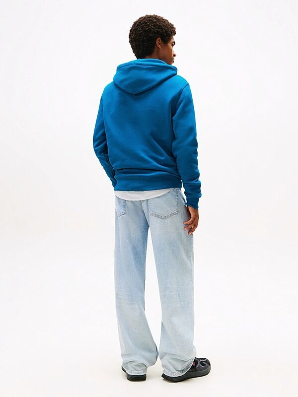 TJM REG BADGE HOODIE EXT Erkek Mavi Kazak - DM0DM20258