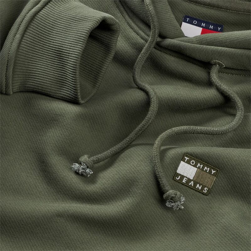 TJM REG BADGE HOODIE EXT Erkek Yeşil Kazak - DM0DM20258