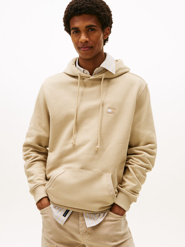 Tommy Hilfiger - TJM REG BADGE HOODIE EXT Erkek Yeşil Sweatshirt - DM0DM20258 Tommy Hilfiger - TJM REG BADGE HOODIE EXT Erkek Yeşil Sweatshirt - DM0DM20258
