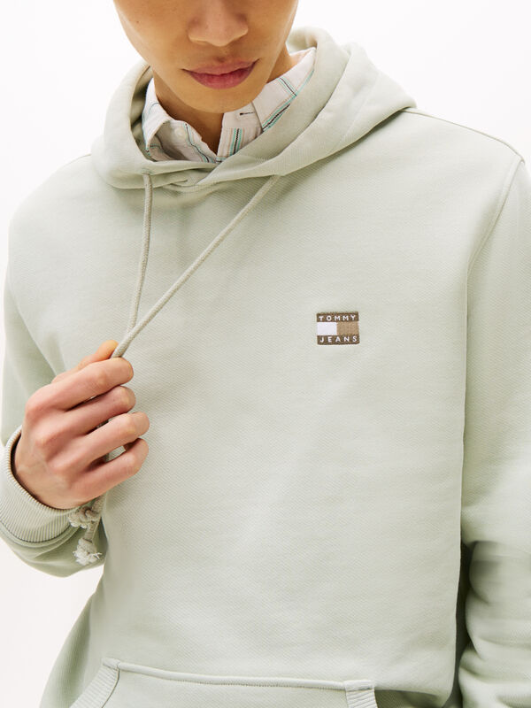 Tommy Hilfiger - TJM REG BADGE HOODIE EXT Erkek Yeşil Sweatshirt - DM0DM20258