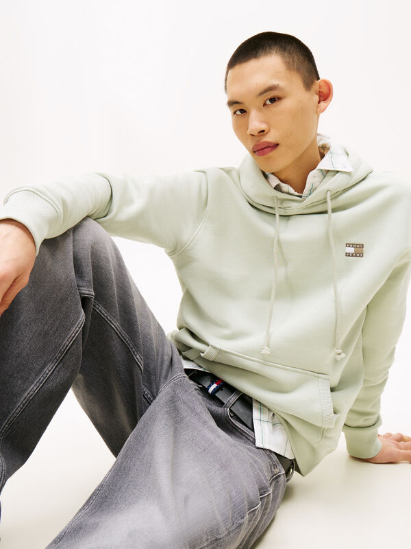 TJM REG BADGE HOODIE EXT Erkek Yeşil Sweatshirt - DM0DM20258