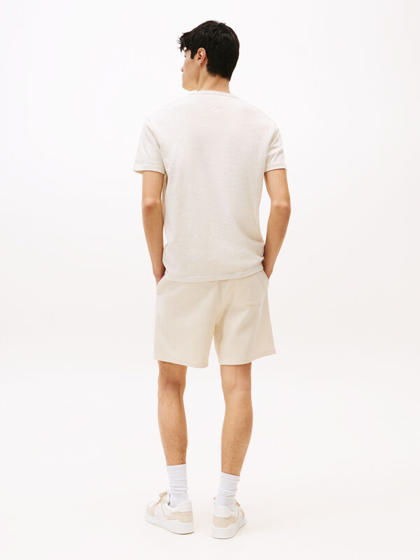 TJM REG BADGE TEE EXT Erkek Bej T-Shirt - DM0DM20322