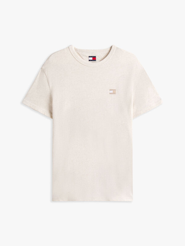 TJM REG BADGE TEE EXT Erkek Bej T-Shirt - DM0DM20322
