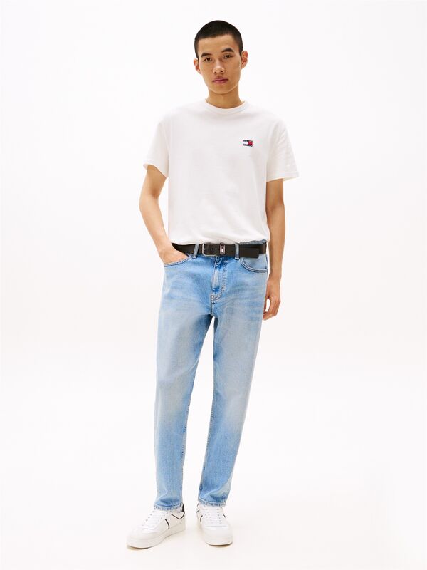 TJM REG BADGE TEE EXT Erkek Beyaz T-Shirt - DM0DM20322