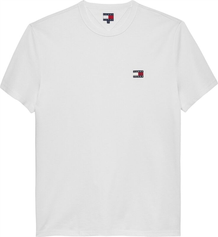 TJM REG BADGE TEE EXT Erkek Beyaz T-Shirt - DM0DM20322