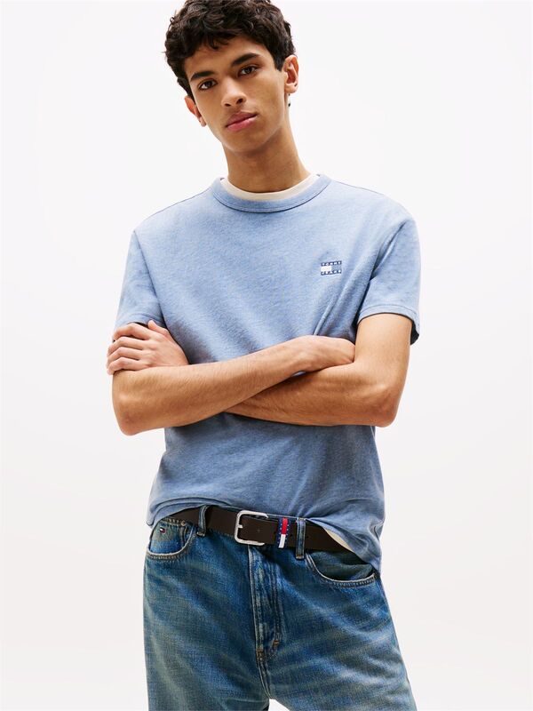 Tommy Hilfiger - TJM REG BADGE TEE EXT Erkek Mavi T-Shirt - DM0DM20322