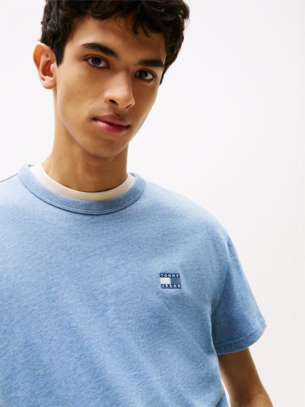 TJM REG BADGE TEE EXT Erkek Mavi T-Shirt - DM0DM20322