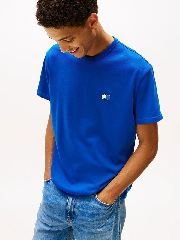 TJM REG BADGE TEE EXT Erkek Mavi T-Shirt - DM0DM20322