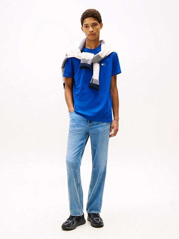 TJM REG BADGE TEE EXT Erkek Mavi T-Shirt - DM0DM20322