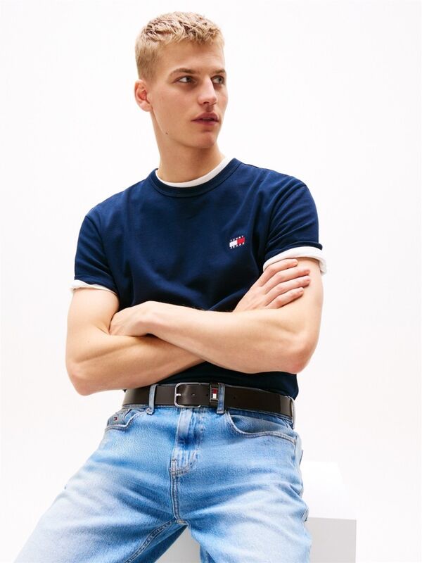 TJM REG BADGE TEE EXT Erkek Mavi T-Shirt - DM0DM20322