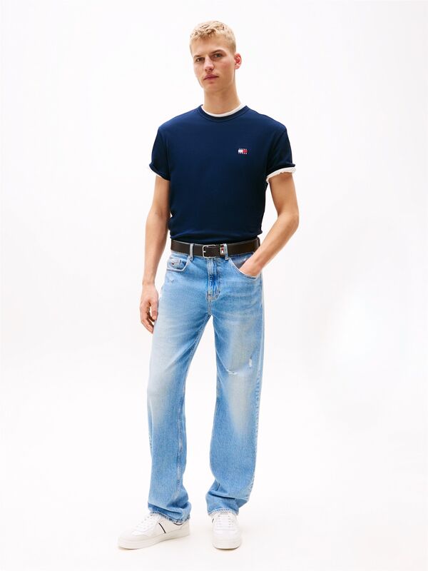 TJM REG BADGE TEE EXT Erkek Mavi T-Shirt - DM0DM20322