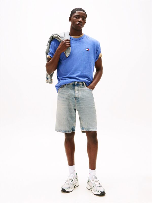 TJM REG BADGE TEE EXT Erkek Mavi T-Shirt - DM0DM20322