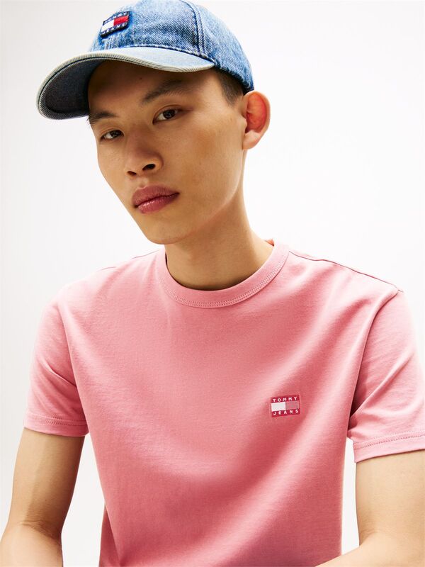 Tommy Hilfiger - TJM REG BADGE TEE EXT Erkek Pembe T-Shirt - DM0DM20322