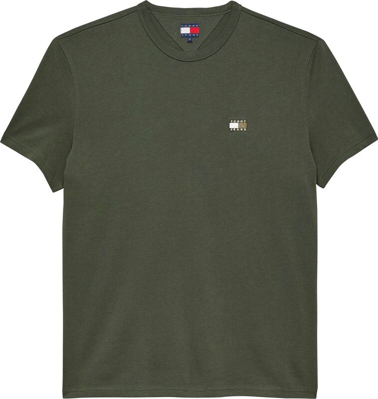 Tommy Hilfiger - TJM REG BADGE TEE EXT Erkek Yeşil T-Shirt - DM0DM20322