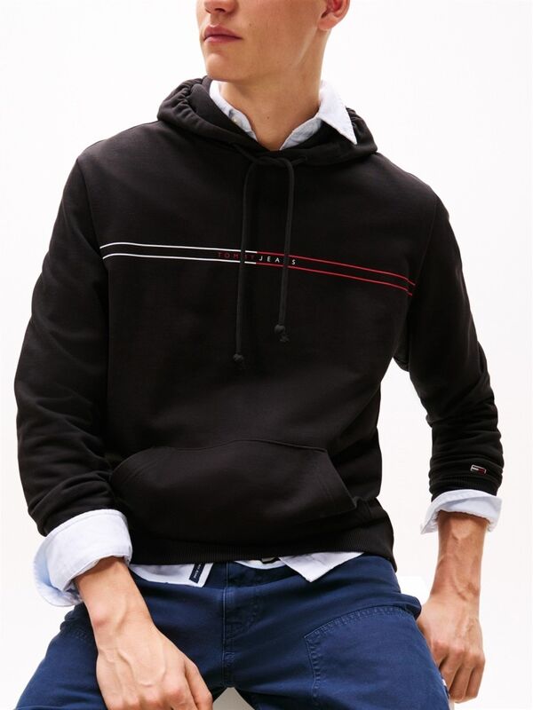 TJM REG ENTRY GRAPHIC HOODIE EXT Erkek Siyah Sweatshirt - DM0DM20847