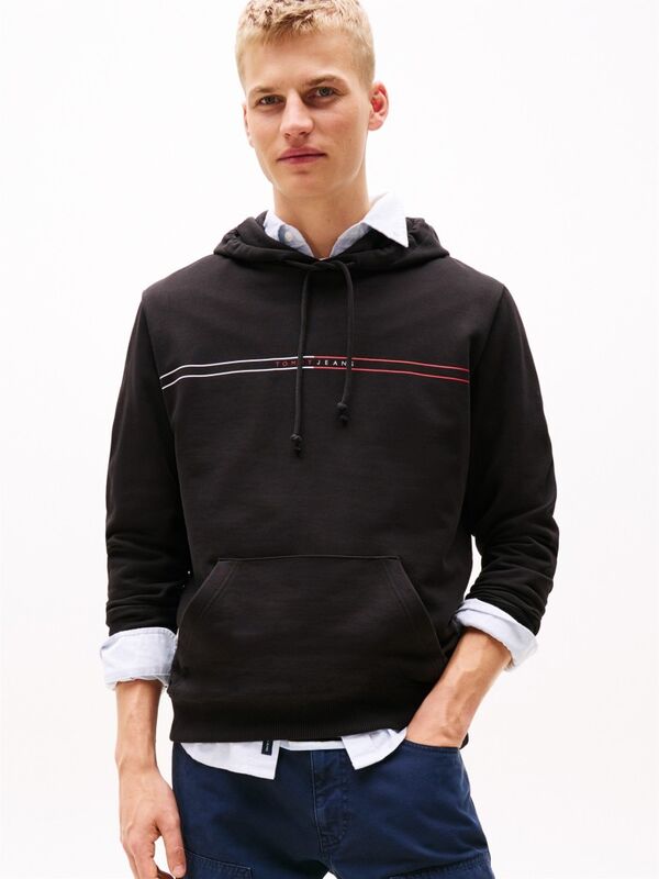 TJM REG ENTRY GRAPHIC HOODIE EXT Erkek Siyah Sweatshirt - DM0DM20847