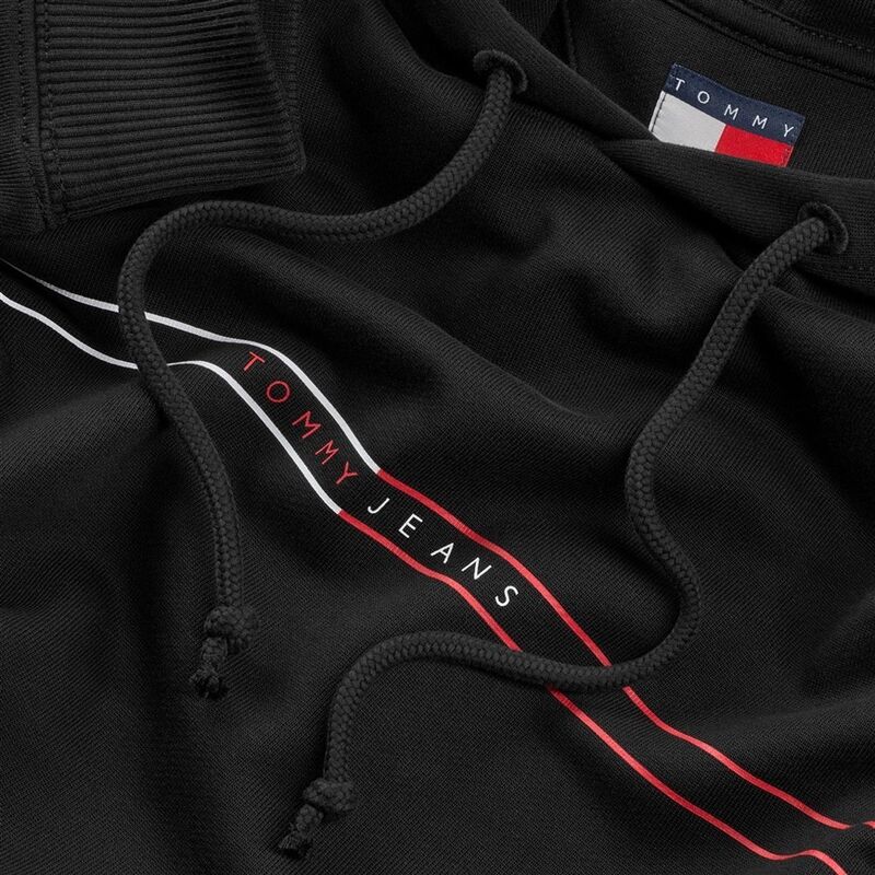 TJM REG ENTRY GRAPHIC HOODIE EXT Erkek Siyah Sweatshirt - DM0DM20847