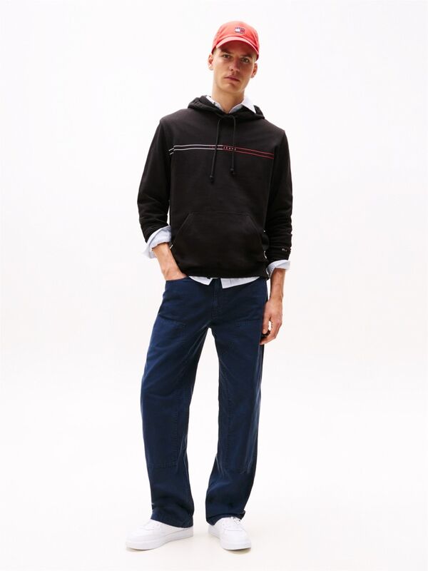 TJM REG ENTRY GRAPHIC HOODIE EXT Erkek Siyah Sweatshirt - DM0DM20847