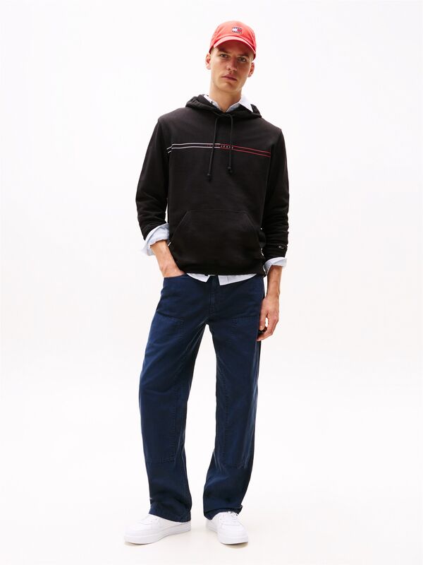 TJM REG ENTRY GRAPHIC HOODIE EXT Erkek Siyah Sweatshirt - DM0DM20847