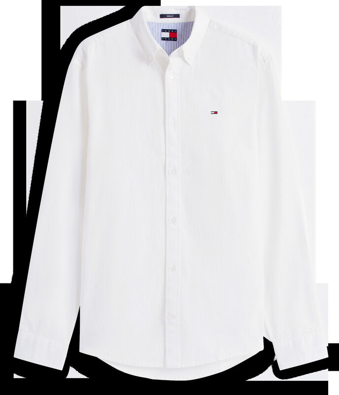 TJM REG LINEN BLEND LS SHIRT EXT Erkek Beyaz Gömlek - DM0DM20875