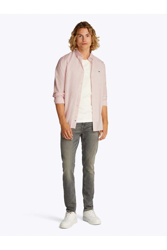 TJM REG LINEN BLEND LS SHIRT EXT Erkek Pembe Gömlek - DM0DM20875