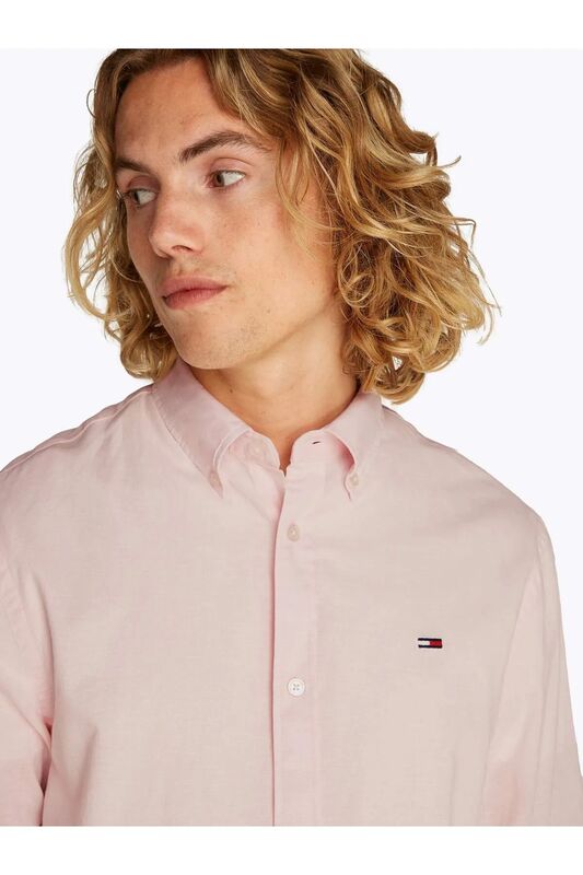 TJM REG LINEN BLEND LS SHIRT EXT Erkek Pembe Gömlek - DM0DM20875