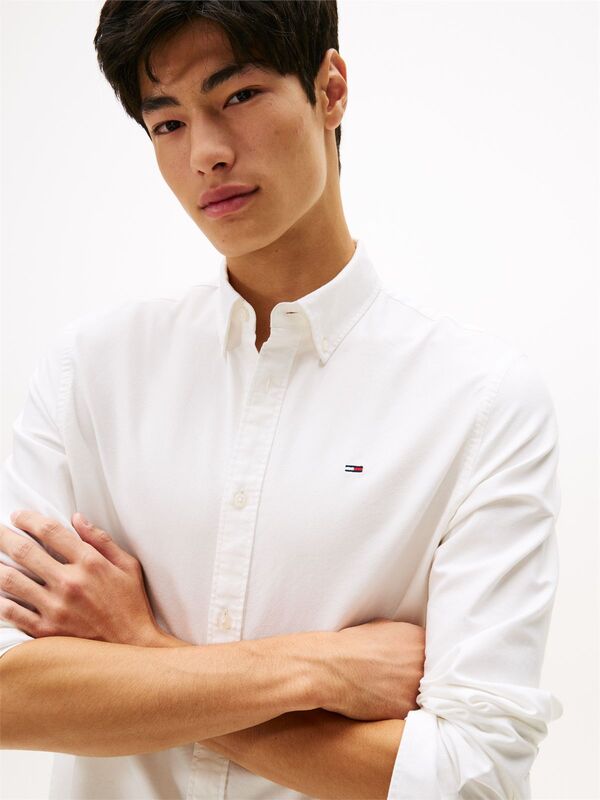TJM REG OXFORD SHIRT EXT Erkek Beyaz Gömlek - DM0DM21298