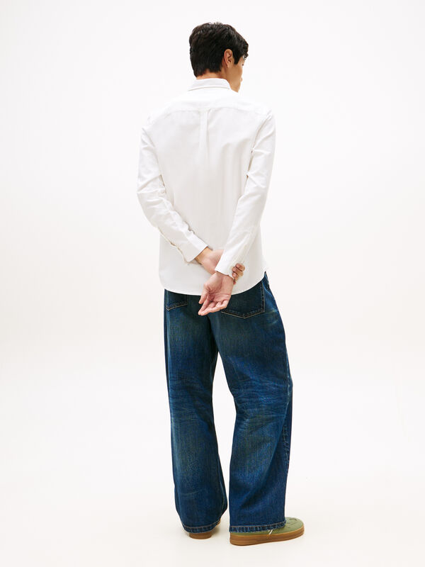 TJM REG OXFORD SHIRT EXT Erkek Beyaz Gömlek - DM0DM21298