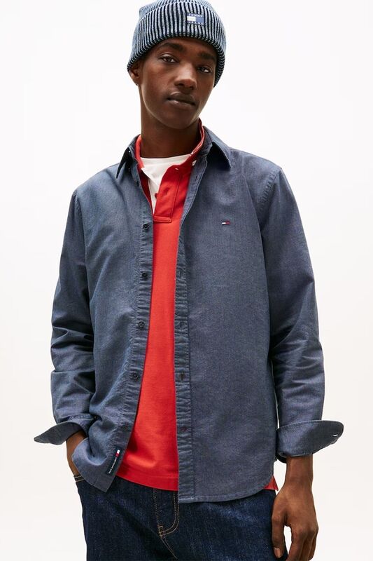 Tommy Hilfiger - TJM REG OXFORD SHIRT EXT Erkek Mavi UK Gömlek - DM0DM22836