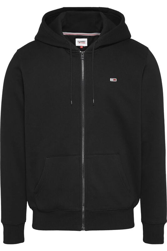 TJM REG S FLAG ZIP THRU Erkek Siyah Sweatshirt - DM0DM20743