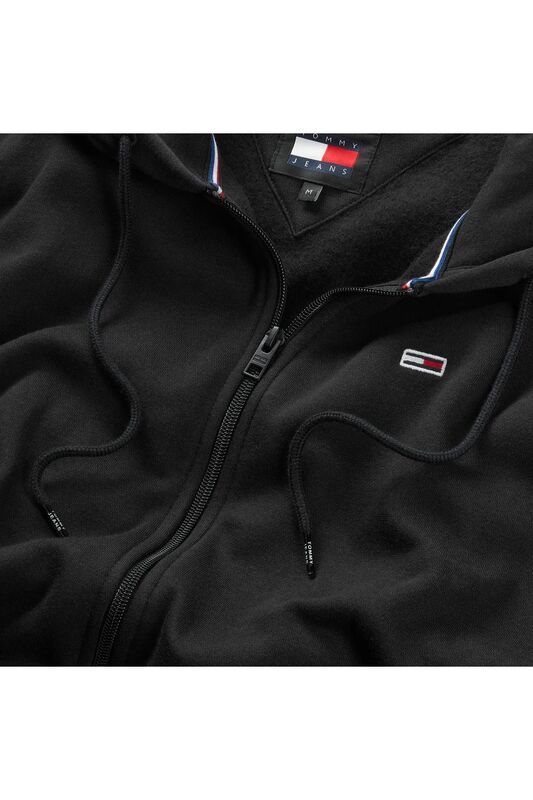 TJM REG S FLAG ZIP THRU Erkek Siyah Sweatshirt - DM0DM20743