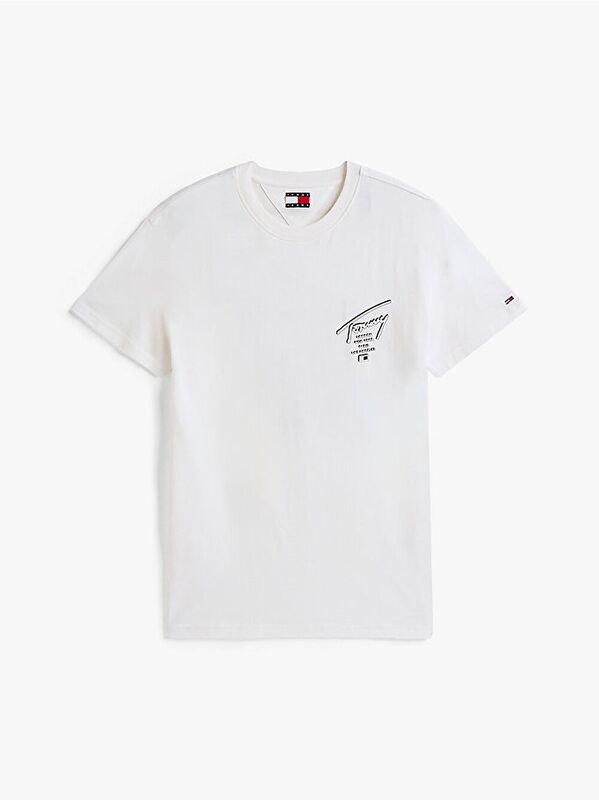 TJM REG SIGN CITY TEE EXT Erkek Beyaz T-Shirt - DM0DM22120