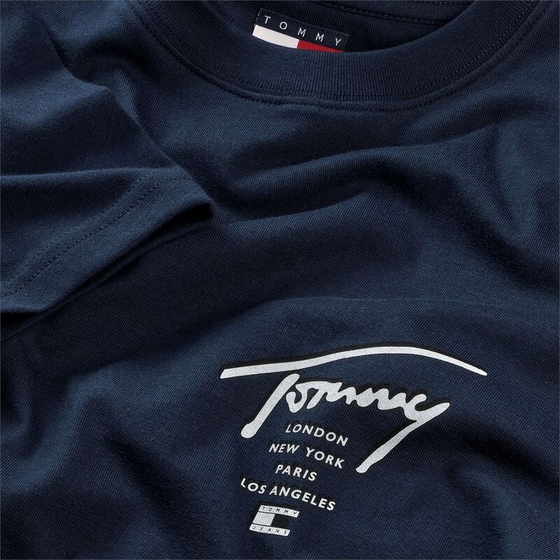 TJM REG SIGN CITY TEE EXT Erkek Mavi T-Shirt - DM0DM22120