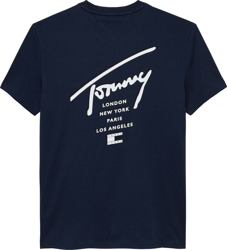 TJM REG SIGN CITY TEE EXT Erkek Mavi T-Shirt - DM0DM22120