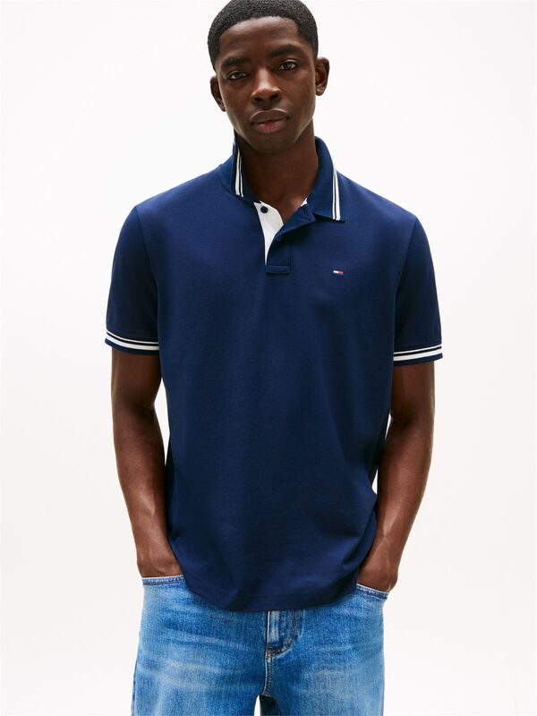 Tommy Hilfiger - TJM REG TIPPED POLO EXT Erkek Mavi T-Shirt - DM0DM21846