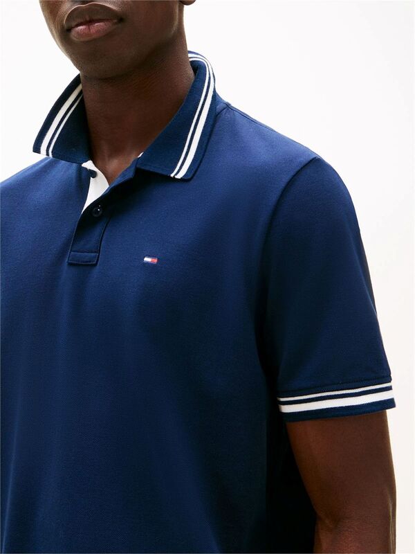 TJM REG TIPPED POLO EXT Erkek Mavi T-Shirt - DM0DM21846