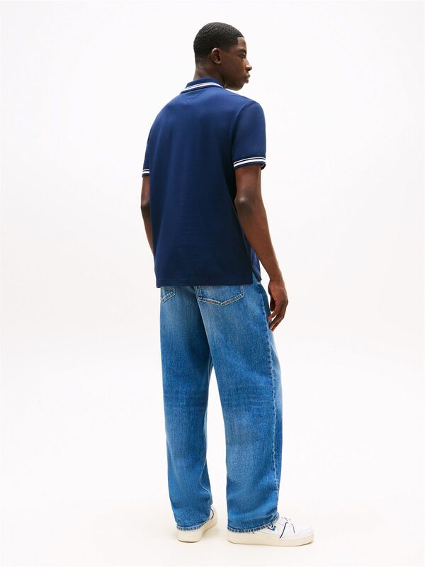 TJM REG TIPPED POLO EXT Erkek Mavi T-Shirt - DM0DM21846