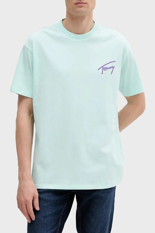 Tommy Hilfiger - TJM RLX FADED GRAPHIC TEE EXT Erkek Yeşil T-Shirt - DM0DM20768