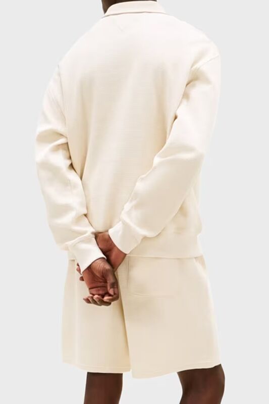 TJM RLX WAFFLE SCRIPT QRTR ZIP Erkek Bej Sweatshirt - DM0DM21880